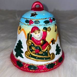 Brinns Santa Tea Light Candle Bell Holder